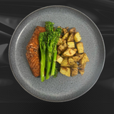 MEAL 2 - LEMON PEPPER SALMON, CAJUN POTATO’S, TENDERSTEM
