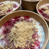 Option 2 - Raspberry cheesecake overnight protein oats.